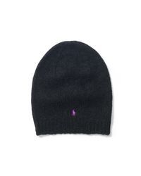 Polo Ralph Lauren | Black Slouchy Wool-blend Hat | Lyst