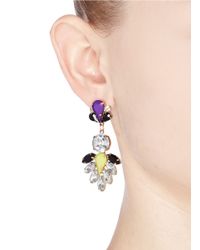 Kenneth Jay Lane | Multicolor Crystal And Stone Drop Earrings | Lyst