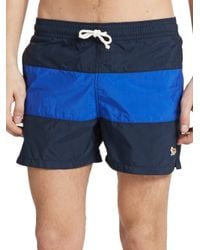 Maison Kitsuné | Blue Striped Swim Trunks for Men | Lyst