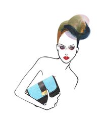Philippe Roucou - Blue Peppermint Python Handbag - Lyst