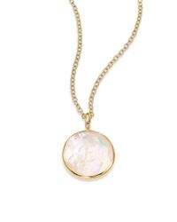 Ippolita | Metallic Lollipop Mother-of-pearl, Clear Quartz & 18k Yellow Gold Letter "e" Charm | Lyst