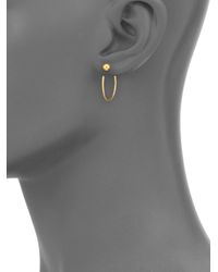 A Peace Treaty | Metallic Dore Ball Reverse Hoop Earrings/0.75 | Lyst