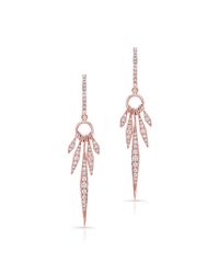 Anne Sisteron - Metallic 14kt Rose Gold Diamond Dream Catcher Earrings - Lyst