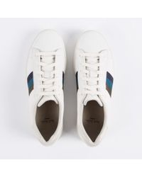Paul Smith | Men's Off-white Leather 'lawn' Trainers for Men | Lyst