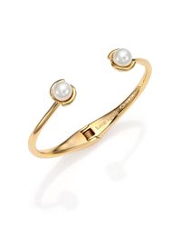 kate spade new york | Metallic Dainty Sparklers Faux Pearl Cuff Bracelet | Lyst