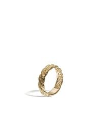 John Hardy | Metallic Classic Chain Flat Twisted Chain Ring | Lyst