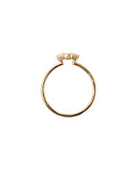 Blanca Monros Gomez | Metallic 14k 3 Stone Solitaire with White Diamonds | Lyst