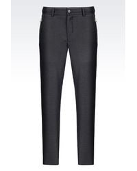 Emporio Armani | Black Straight Leg Trouser for Men | Lyst