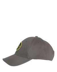 Stone Island | Gray Cotton Gabardine Baseball Cap for Men | Lyst