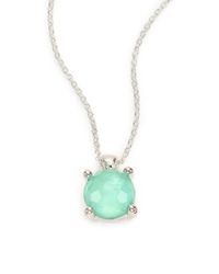 Ippolita | Metallic Wonderland Aqua Mother-of-pearl, Clear Quartz & Sterling Silver Pendant Necklace | Lyst
