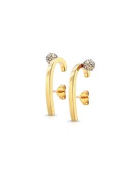 Vita Fede | Metallic Comma Earring With Crystal Ball | Lyst