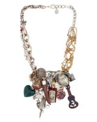 Maria Zureta | Metallic Multi Pendant & Chain Necklace | Lyst