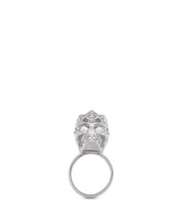 Alexander McQueen | Metallic King Skull Ring | Lyst