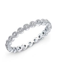 Anne Sisteron - 14kt White Gold Bezel Set Diamond Ring - Lyst