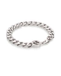 Gucci | Metallic Interlocking Sterling Silver Bracelet for Men | Lyst