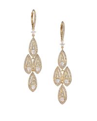 Adriana Orsini | Metallic Athena Chandelier Leverback Earrings | Lyst