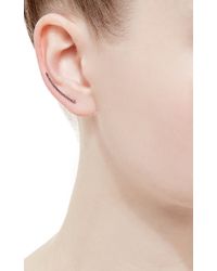 EF Collection | Curved Bar Cuff Earring With Blue Sapphires | Lyst