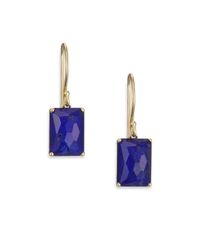 Ippolita | Metallic Rock Candy Lapis, Clear Quartz & 18k Yellow Gold Rectangle Doublet Drop Earrings | Lyst