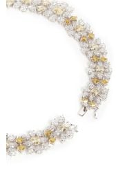 CZ by Kenneth Jay Lane | Green Cubic Zirconia Snowflake Floral Necklace | Lyst