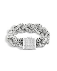 John Hardy | Metallic Large Braided Bracelet | Lyst