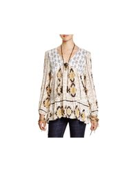 Free People | Beige Down By The Bay Tunic | Lyst