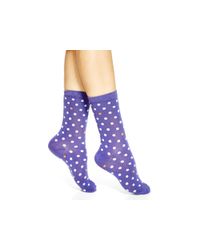 Kate Spade | Purple Spot Trouser Socks | Lyst