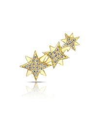 Anne Sisteron - 14kt Yellow Gold Diamond Stars Ear Cuff - Lyst