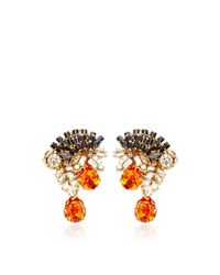 Bijoux Heart | White Mohawk Swarovski-Crystal Earrings | Lyst