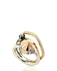 Iosselliani | Metallic Full Metal Jewels Ring | Lyst
