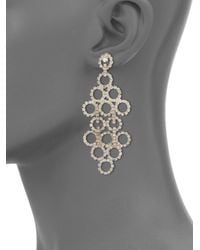 ABS By Allen Schwartz | Metallic Mixers Circle Chandelier Earrings | Lyst