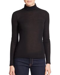 Theory | Black Seoji Turtleneck Top | Lyst