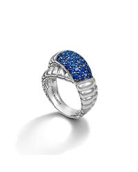 John Hardy | Blue Cross-Over Ring | Lyst