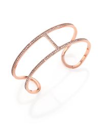Michael Kors | Pink Heritage Maritime Pavé Open Cuff Bracelet/Rose Goldtone | Lyst