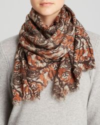 Aqua | Brown Tiger Scarf | Lyst