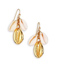 Tory Burch | Metallic Mikah Seashell Cluster Drop Earrings | Lyst