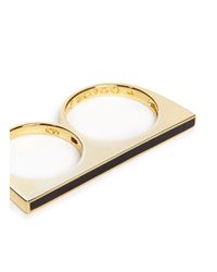 Eddie Borgo | Metallic Two Finger Enamel Ring | Lyst