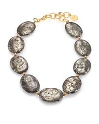 Nest | Metallic Pyrite Statement Strand Necklace | Lyst
