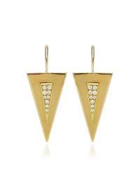 Janis Savitt | Metallic Triangle Earrings | Lyst