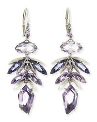 Alexis Bittar Fine | Metallic Amethyst Leaf Cluster Drop Earrings | Lyst