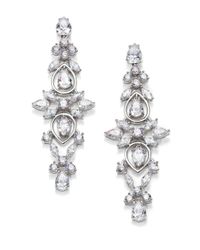 Adriana Orsini | Metallic Lavish Linear Drop Earrings/silvertone | Lyst