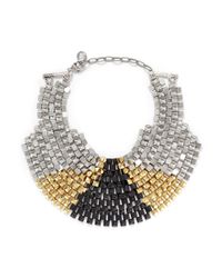 Ela Stone | Metallic Freja Pyramid Chain Plastron Necklace | Lyst