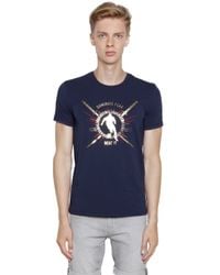 Bikkembergs | Blue Katana Printed Cotton Jersey T-shirt for Men | Lyst