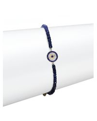 Meira T | Blue Diamond, Sapphire & 14k Yellow Gold Evil Eye Bracelet | Lyst