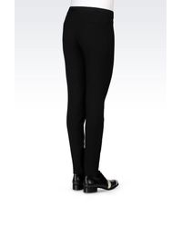 Emporio Armani | Black Trousers In Sablé Fabric | Lyst