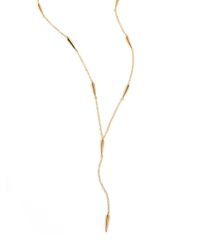 Elizabeth and James | Metallic Miro Lariat Necklace | Lyst