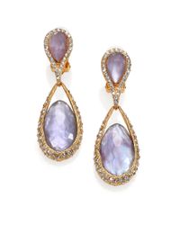 Alexis Bittar | Purple Elements Maldivian Mother-Of-Pearl & Crystal Doublet Drop Earrings | Lyst