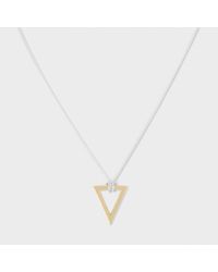 Paul Smith | Metallic Sterling Silver Triangle Necklace | Lyst