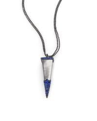 ABS By Allen Schwartz | Metallic Pave Dagger Double-Strand Pendant Necklace | Lyst