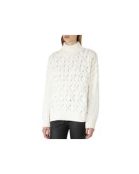 Reiss | White Beatrix Cable Knit Sweater | Lyst