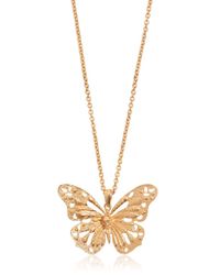 Alexander McQueen | Metallic Butterfly Pendant Necklace | Lyst